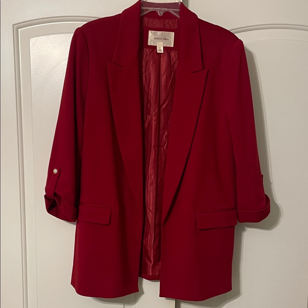 Chic Red Blazer by Calvin Klein